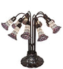 Meyda Lighting Lighting 24" High Stained Glass Pond Lily 10 Light Table Lamp