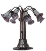 Meyda Lighting Lighting 24" High Stained Glass Pond Lily 10 Light Table Lamp