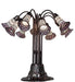 Meyda Lighting Lighting 24" High Stained Glass Pond Lily 10 Light Table Lamp