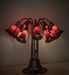 Meyda Lighting Lighting 24" High Stained Glass Pond Lily 10 Light Table Lamp
