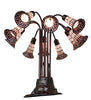 Meyda Lighting Lighting 24" High Stained Glass Pond Lily 10 Light Table Lamp