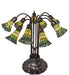 Meyda Lighting Lighting 24" High Stained Glass Pond Lily 10 Light Table Lamp
