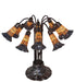 Meyda Lighting Lighting 24" High Stained Glass Pond Lily 10 Light Table Lamp