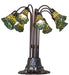 Meyda Lighting Lighting 24" High Stained Glass Pond Lily 10 Light Table Lamp