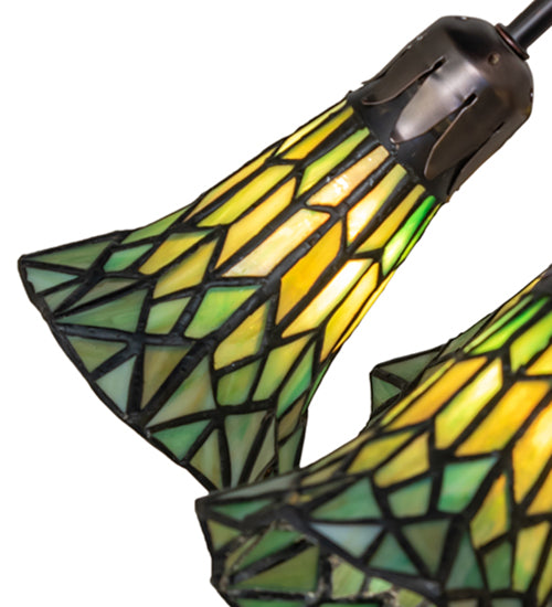 Meyda Lighting Lighting 24" High Stained Glass Pond Lily 10 Light Table Lamp