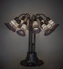 Meyda Lighting Lighting 24" High Stained Glass Pond Lily 10 Light Table Lamp