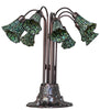 Meyda Lighting Lighting 24" High Stained Glass Pond Lily 10 Light Table Lamp