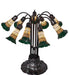 Meyda Lighting Lighting 24" High Stained Glass Pond Lily 10 Light Table Lamp