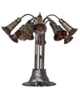 Meyda Lighting Lighting 24" High Stained Glass Pond Lily 10 Light Table Lamp
