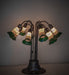 Meyda Lighting Lighting 24" High Stained Glass Pond Lily 10 Light Table Lamp