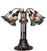 Meyda Lighting Lighting 24" High Stained Glass Pond Lily 10 Light Table Lamp
