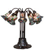 Meyda Lighting Lighting 24" High Stained Glass Pond Lily 10 Light Table Lamp