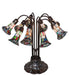 Meyda Lighting Lighting 24" High Stained Glass Pond Lily 10 Light Table Lamp