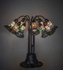Meyda Lighting Lighting 24" High Stained Glass Pond Lily 10 Light Table Lamp
