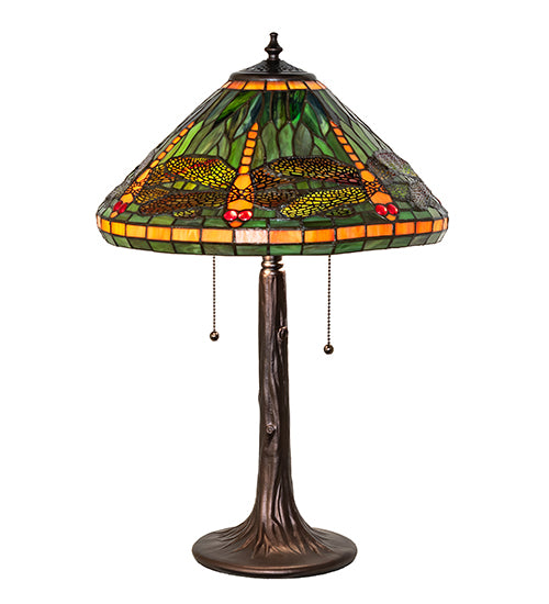 Meyda Lighting Lighting 24" High Tiffany Dragonfly Table Lamp