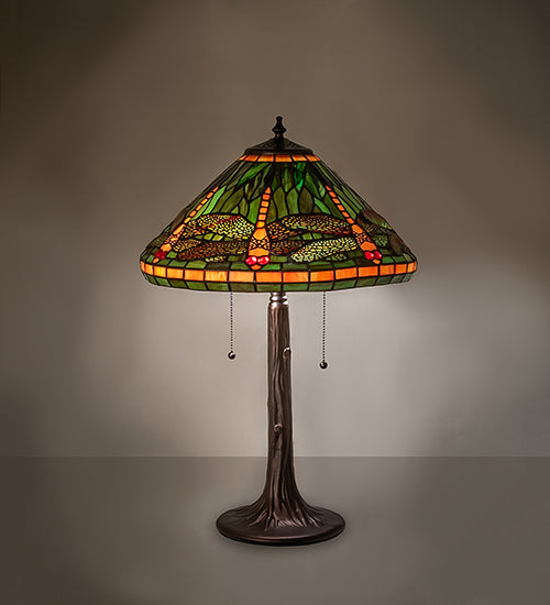 Meyda Lighting Lighting 24" High Tiffany Dragonfly Table Lamp