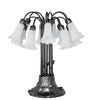 Meyda Lighting Lighting 24" High White Tiffany Pond Lily 12 Light Table Lamp
