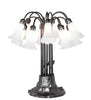 Meyda Lighting Lighting 24" High White Tiffany Pond Lily 12 Light Table Lamp