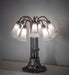 Meyda Lighting Lighting 24" High White Tiffany Pond Lily 12 Light Table Lamp