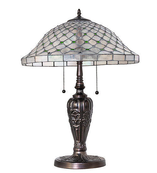 Meyda Lighting Lighting 25" High Diamond & Jewel Recurve Table Lamp