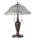 Meyda Lighting Lighting 25" High Diamond & Jewel Recurve Table Lamp