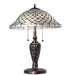 Meyda Lighting Lighting 25" High Diamond & Jewel Recurve Table Lamp