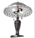 Meyda Lighting Lighting 25" High Diamond & Jewel Recurve Table Lamp