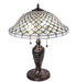 Meyda Lighting Lighting 25" High Diamond & Jewel Recurve Table Lamp