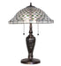 Meyda Lighting Lighting 25" High Diamond & Jewel Recurve Table Lamp