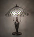 Meyda Lighting Lighting 25" High Diamond & Jewel Recurve Table Lamp