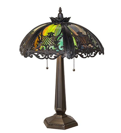 Meyda Lighting Lighting 25" High Lattice Filigree Table Lamp