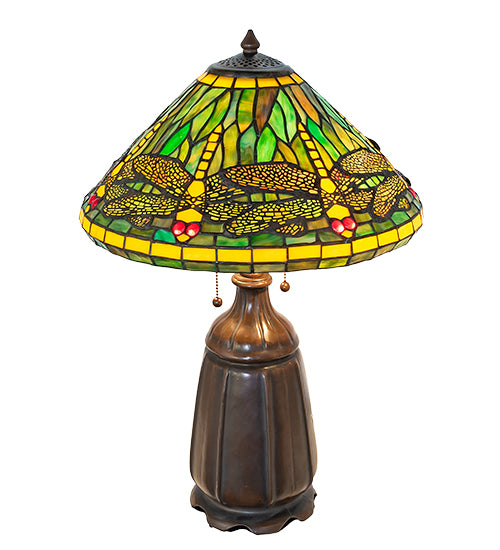 Meyda Lighting Lighting 25" High Tiffany Dragonfly Table Lamp