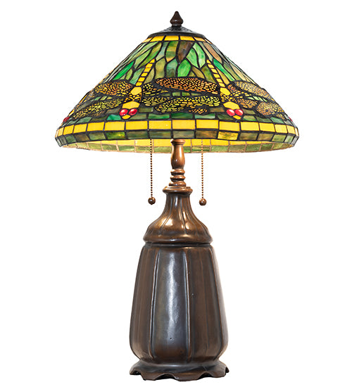 Meyda Lighting Lighting 25" High Tiffany Dragonfly Table Lamp