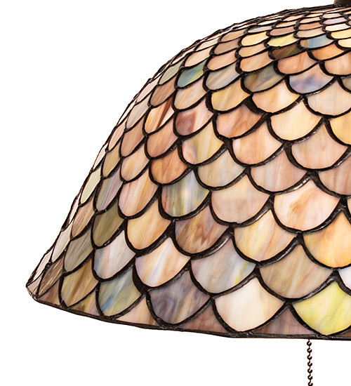 Meyda Lighting Lighting 25" High Tiffany Fishscale Table Lamp