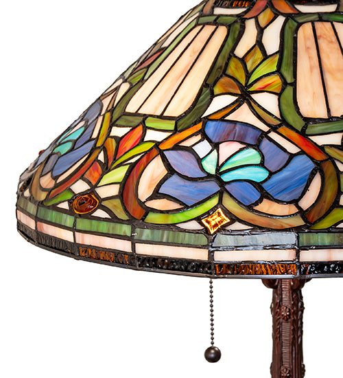 Meyda Lighting Lighting 25" High Tiffany Floral Table Lamp