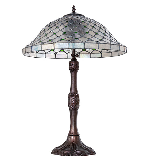 Meyda Lighting Lighting 26" High Diamond & Jewel Recurve Table Lamp