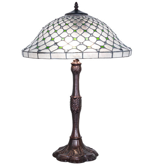 Meyda Lighting Lighting 26" High Diamond & Jewel Recurve Table Lamp