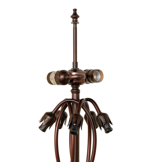 Meyda Lighting Lighting 26" High Dragonfly Tiffany Pond Lily Table Lamp
