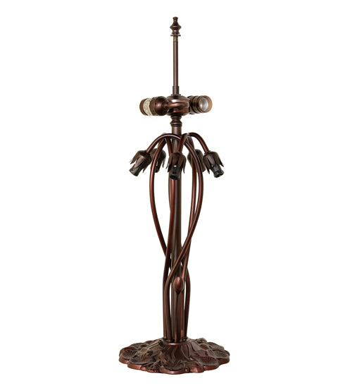 Meyda Lighting Lighting 26" High Dragonfly Tiffany Pond Lily Table Lamp