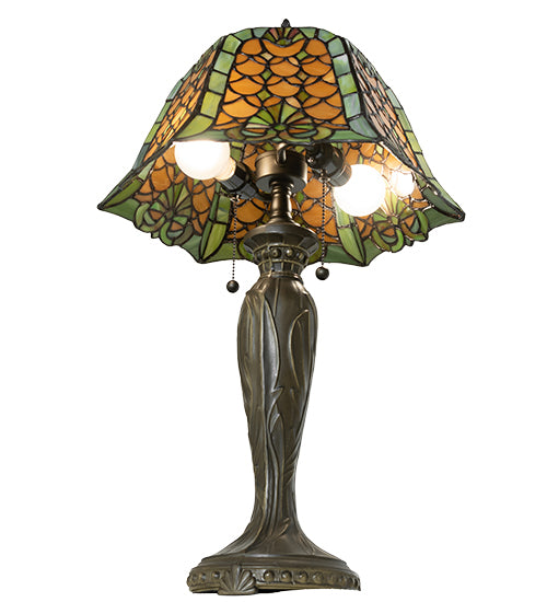 Meyda Lighting Lighting 26" High Duffner & Kimberly Shell & Diamond Table Lamp
