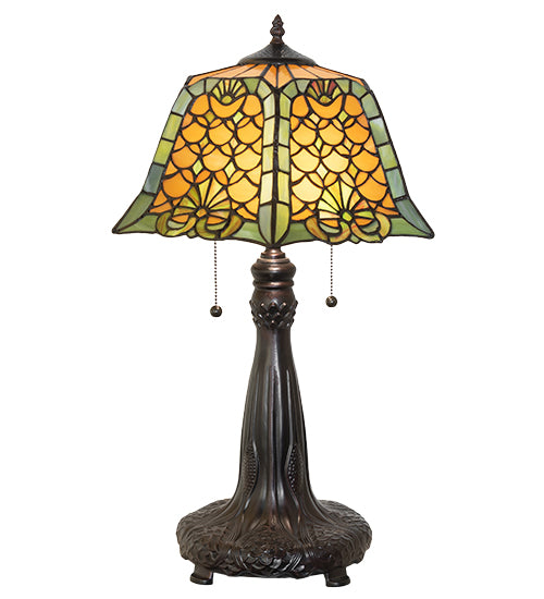 Meyda Lighting Lighting 26" High Duffner & Kimberly Shell & Diamond Table Lamp