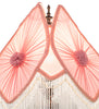 Meyda Lighting Lighting 26" High Fabric & Fringe Pink Pontiff Accent Lamp