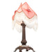 Meyda Lighting Lighting 26" High Fabric & Fringe Pink Pontiff Accent Lamp