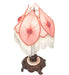 Meyda Lighting Lighting 26" High Fabric & Fringe Pink Pontiff Accent Lamp
