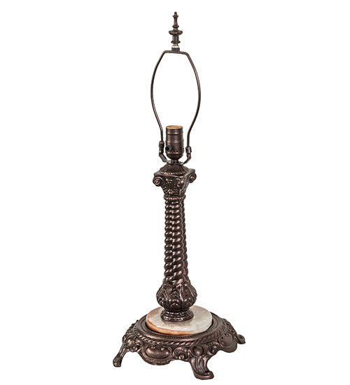 Meyda Lighting Lighting 26" High Fabric & Fringe Pink Pontiff Accent Lamp