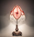 Meyda Lighting Lighting 26" High Fabric & Fringe Pink Pontiff Accent Lamp