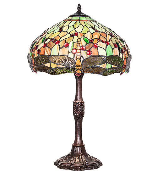 Meyda Lighting Lighting 26" High Tiffany Hanginghead Dragonfly Table Lamp