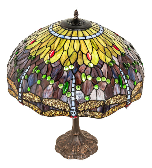Meyda Lighting Lighting 26" High Tiffany Hanginghead Dragonfly Table Lamp