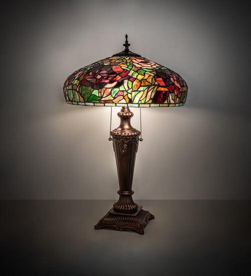 Meyda Lighting Lighting 26" High Tiffany Peony Table Lamp