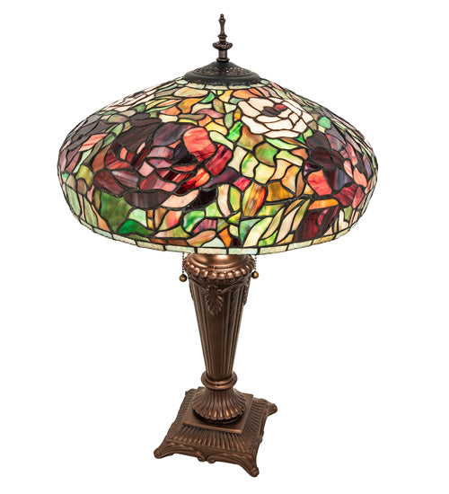 Meyda Lighting Lighting 26" High Tiffany Peony Table Lamp
